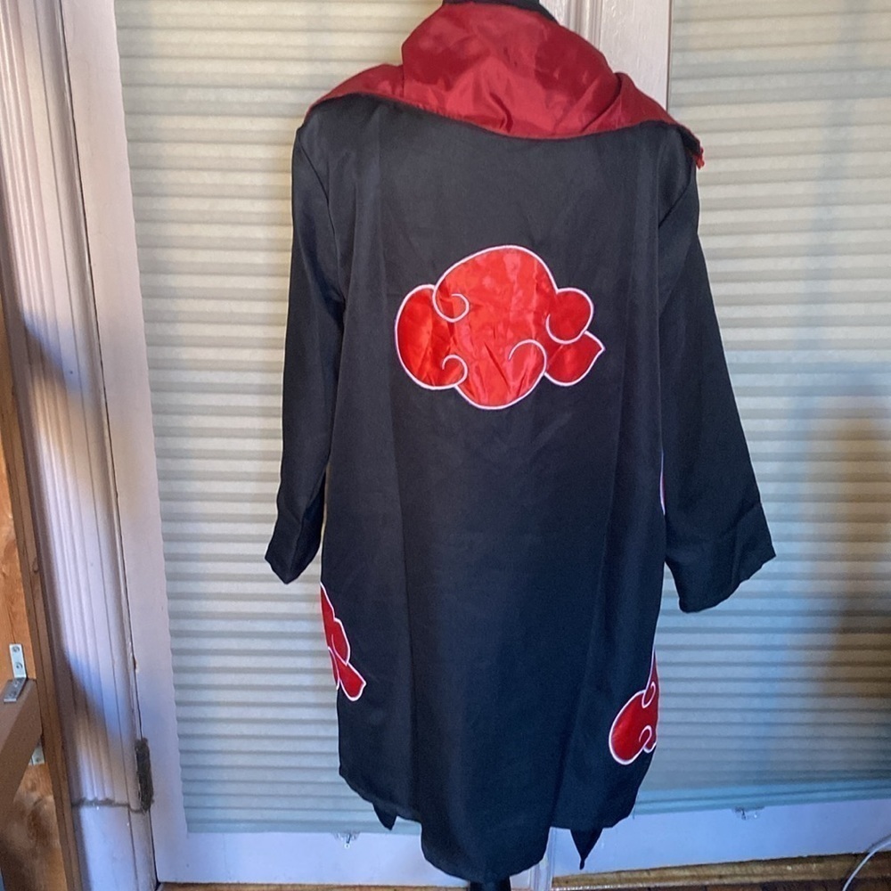 Naruto Akatsuki Uchiha Itachi Robe‎ Cloak Coat Halloween Cosplay Costume. - Picture 2 of 2